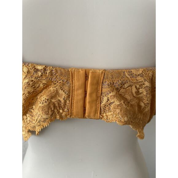 Third Love Bra Lingerie 24/7 Lace Balconette Intimates Yellow Tan - Picture 9 of 12
